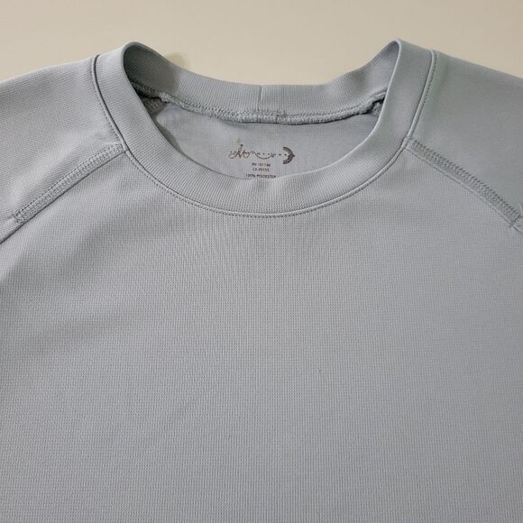 Ash City Performance Men's Mesh Gray Knit Crewneck Top - Picture 6 of 10